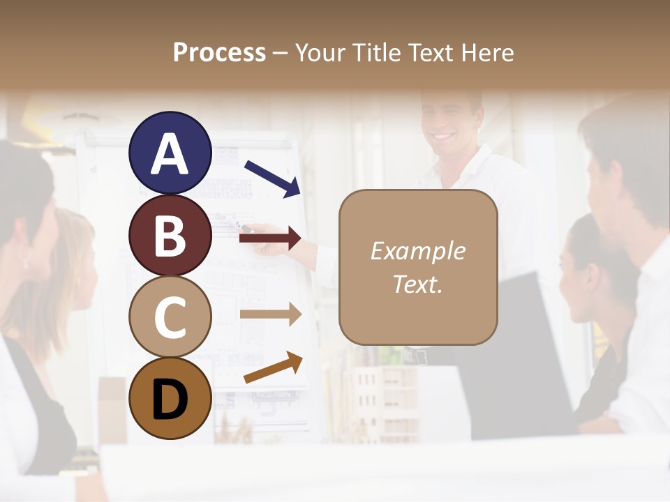Three Girls Exit The Building On Exit Door. Exit Symbol PowerPoint Template