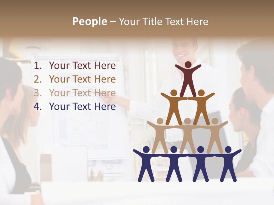 Three Girls Exit The Building On Exit Door. Exit Symbol PowerPoint Template