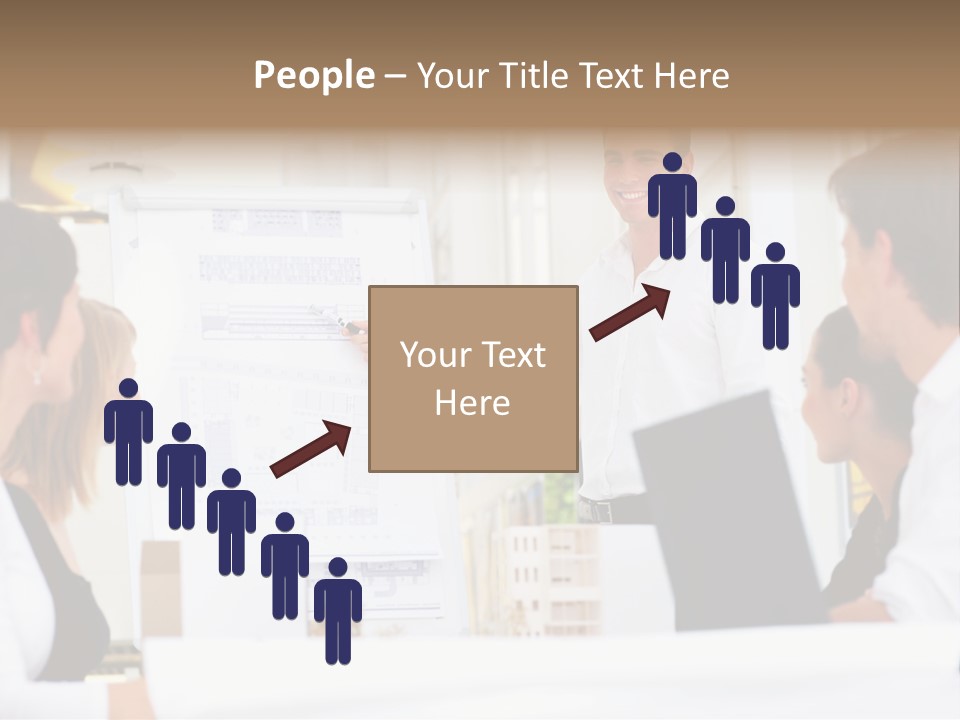 Three Girls Exit The Building On Exit Door. Exit Symbol PowerPoint Template