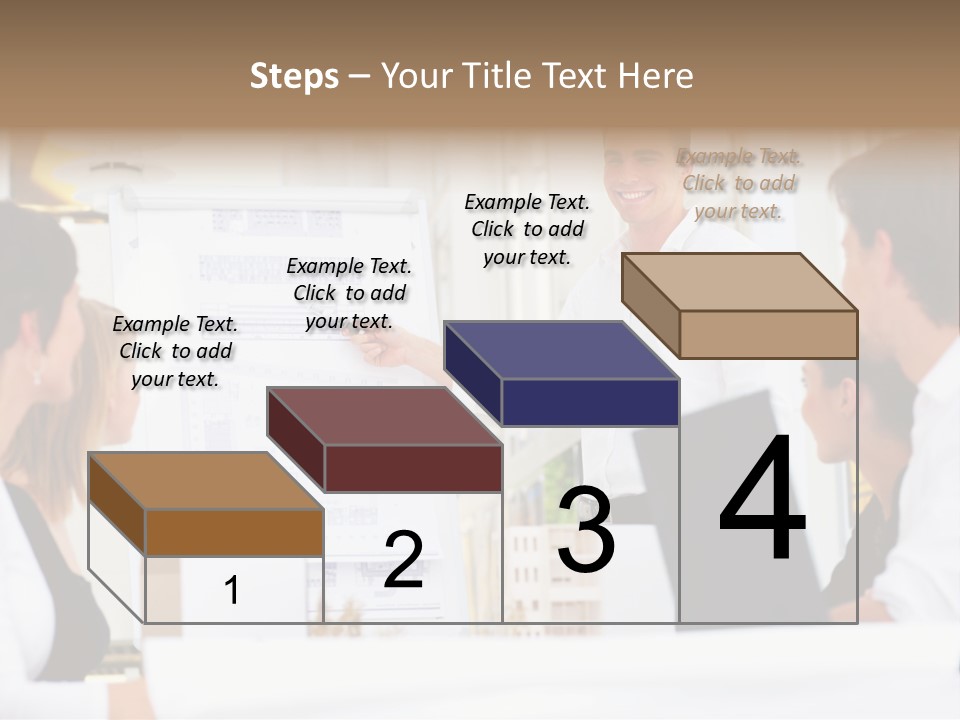 Three Girls Exit The Building On Exit Door. Exit Symbol PowerPoint Template