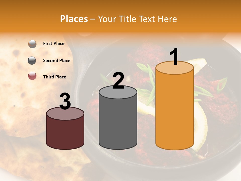 A Bowl Of Food With Bread On The Side PowerPoint Template