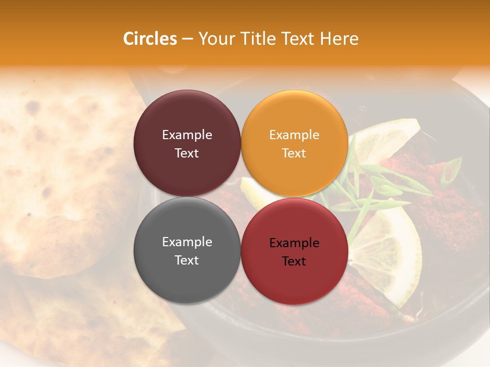 A Bowl Of Food With Bread On The Side PowerPoint Template