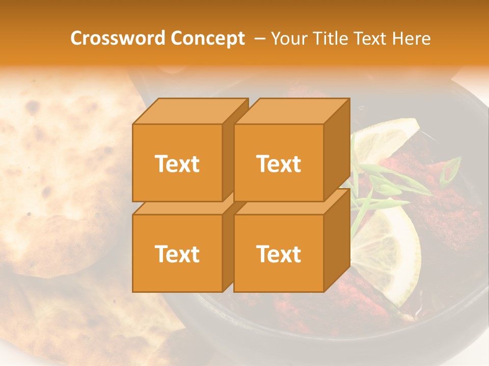 A Bowl Of Food With Bread On The Side PowerPoint Template