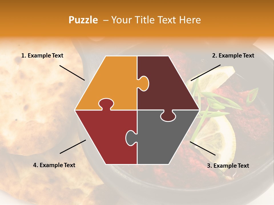 A Bowl Of Food With Bread On The Side PowerPoint Template