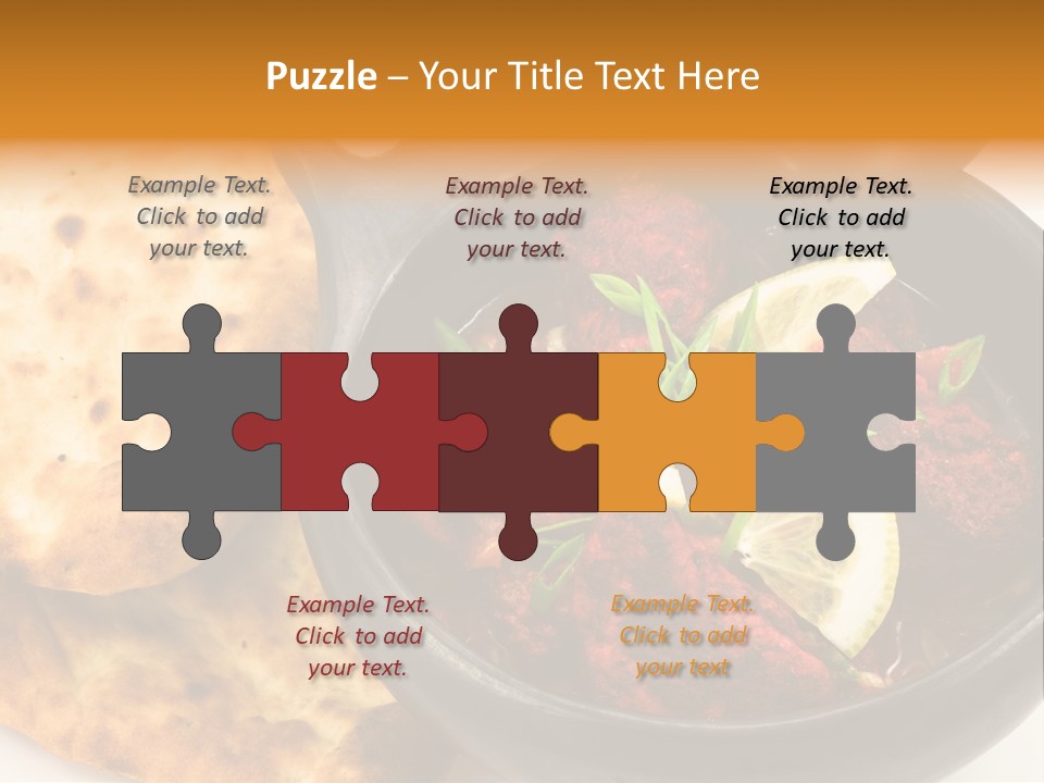 A Bowl Of Food With Bread On The Side PowerPoint Template