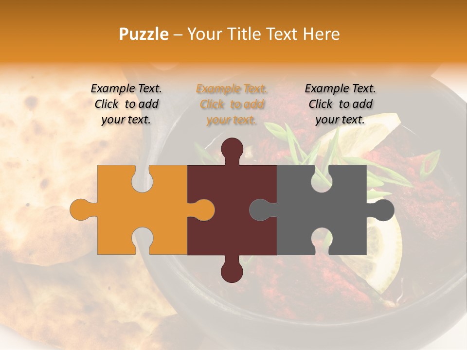 A Bowl Of Food With Bread On The Side PowerPoint Template