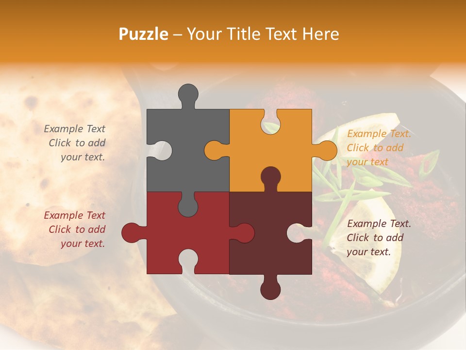 A Bowl Of Food With Bread On The Side PowerPoint Template