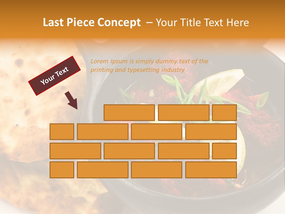 A Bowl Of Food With Bread On The Side PowerPoint Template