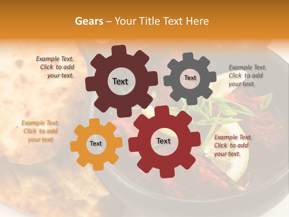 A Bowl Of Food With Bread On The Side PowerPoint Template