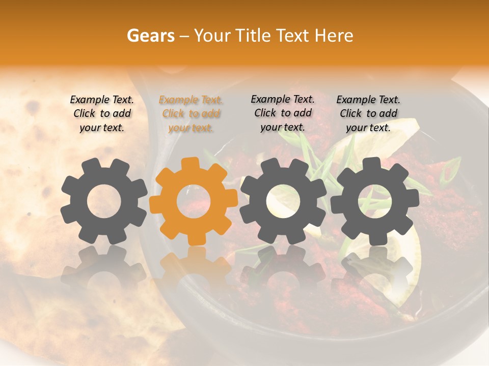 A Bowl Of Food With Bread On The Side PowerPoint Template