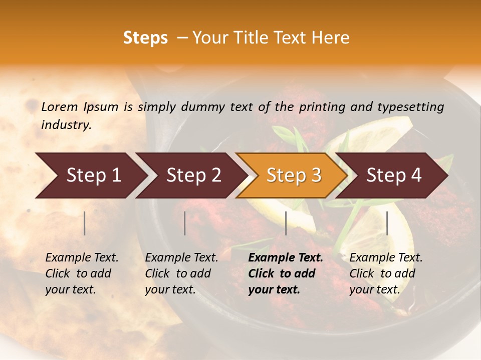 A Bowl Of Food With Bread On The Side PowerPoint Template