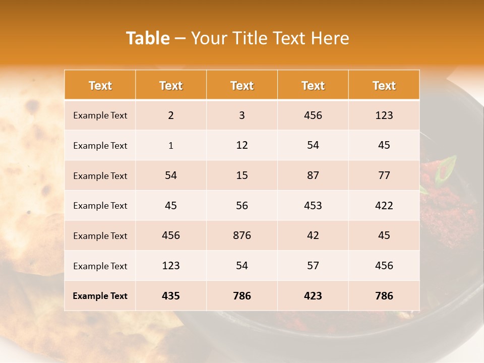 A Bowl Of Food With Bread On The Side PowerPoint Template