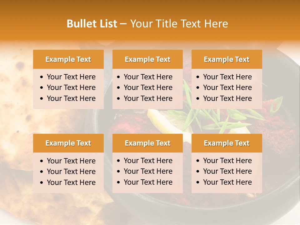 A Bowl Of Food With Bread On The Side PowerPoint Template