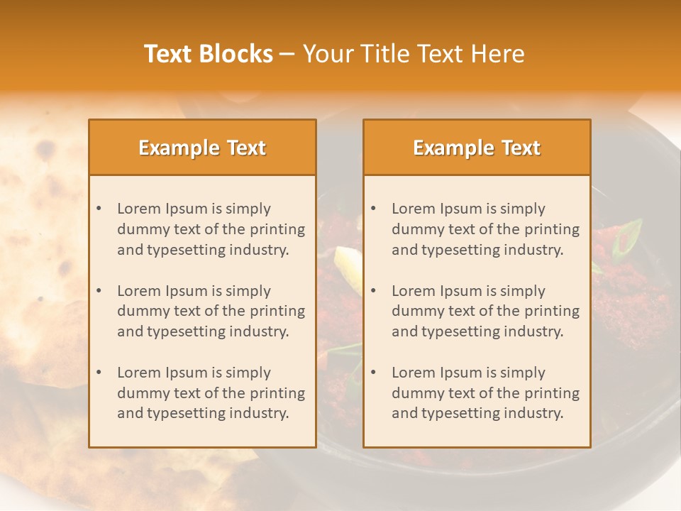 A Bowl Of Food With Bread On The Side PowerPoint Template