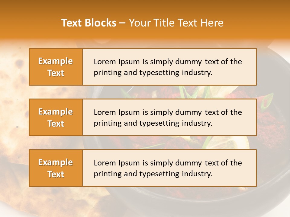 A Bowl Of Food With Bread On The Side PowerPoint Template