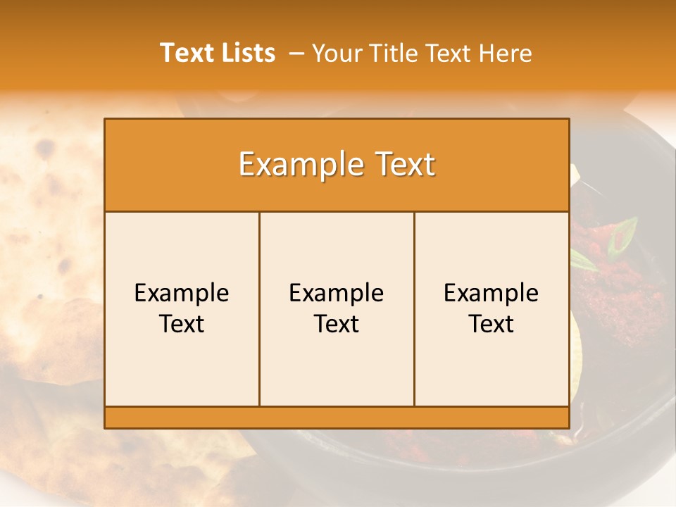 A Bowl Of Food With Bread On The Side PowerPoint Template