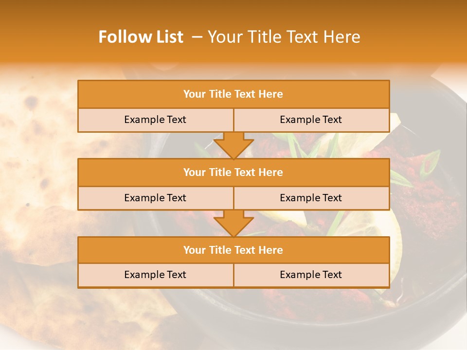A Bowl Of Food With Bread On The Side PowerPoint Template