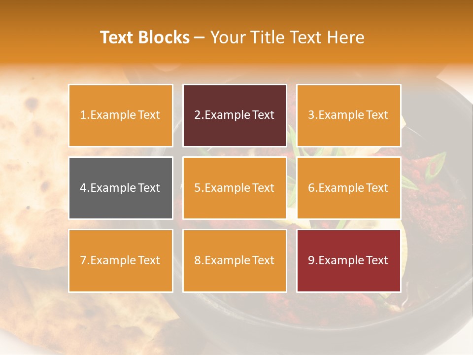 A Bowl Of Food With Bread On The Side PowerPoint Template