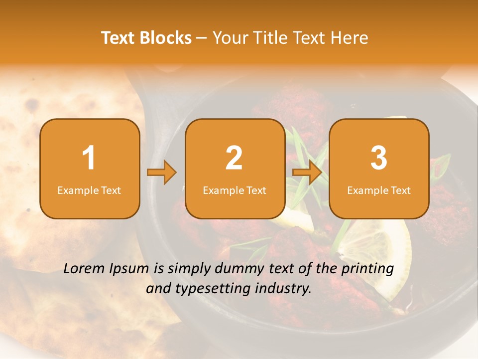 A Bowl Of Food With Bread On The Side PowerPoint Template
