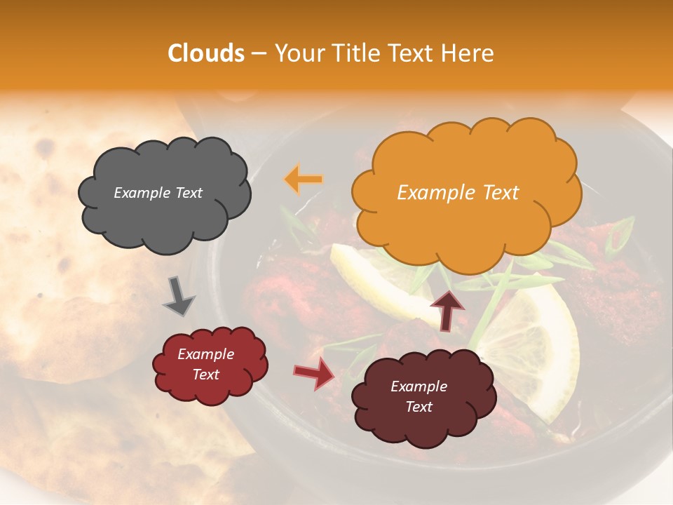 A Bowl Of Food With Bread On The Side PowerPoint Template