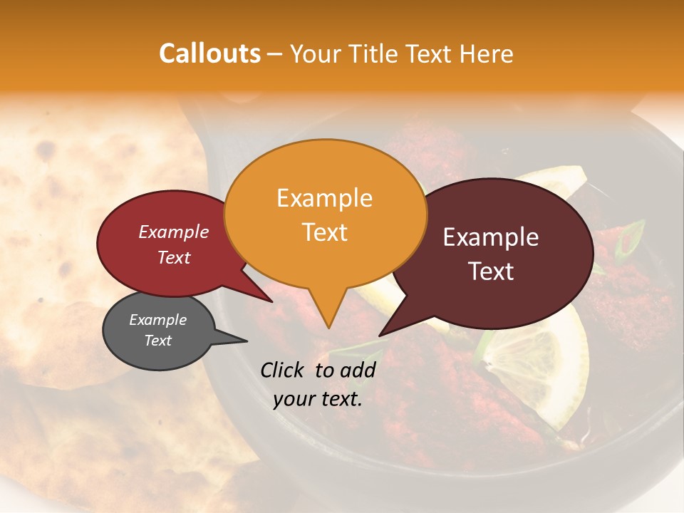 A Bowl Of Food With Bread On The Side PowerPoint Template