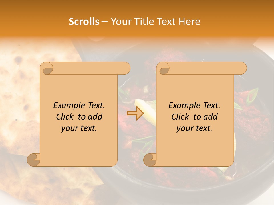 A Bowl Of Food With Bread On The Side PowerPoint Template