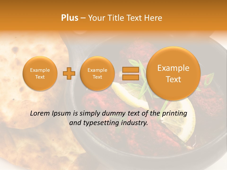 A Bowl Of Food With Bread On The Side PowerPoint Template