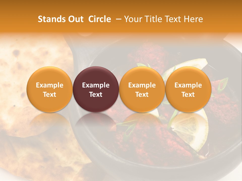 A Bowl Of Food With Bread On The Side PowerPoint Template