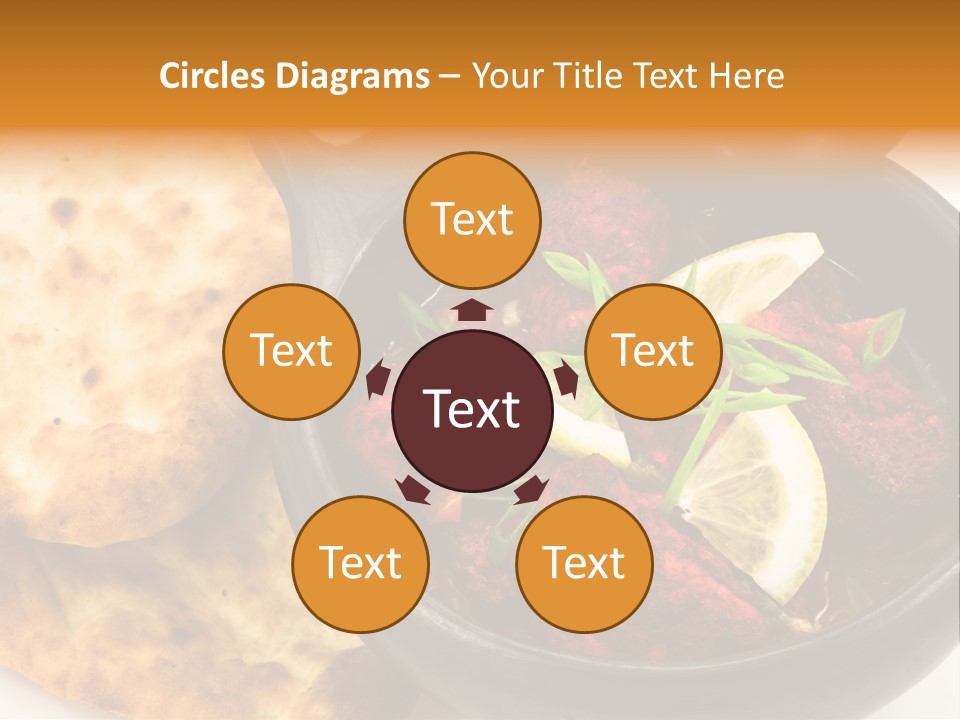 A Bowl Of Food With Bread On The Side PowerPoint Template