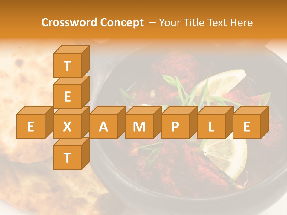 A Bowl Of Food With Bread On The Side PowerPoint Template