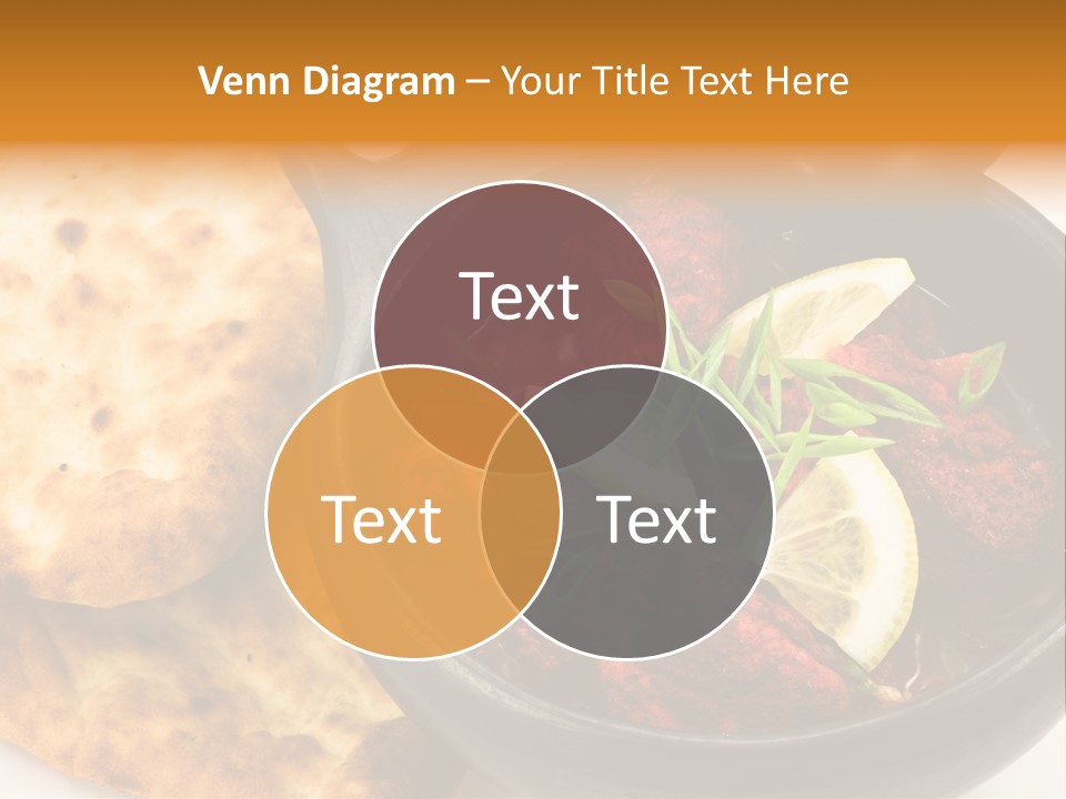 A Bowl Of Food With Bread On The Side PowerPoint Template