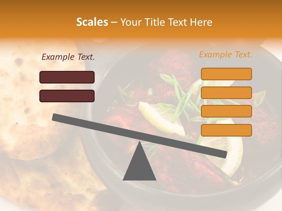 A Bowl Of Food With Bread On The Side PowerPoint Template