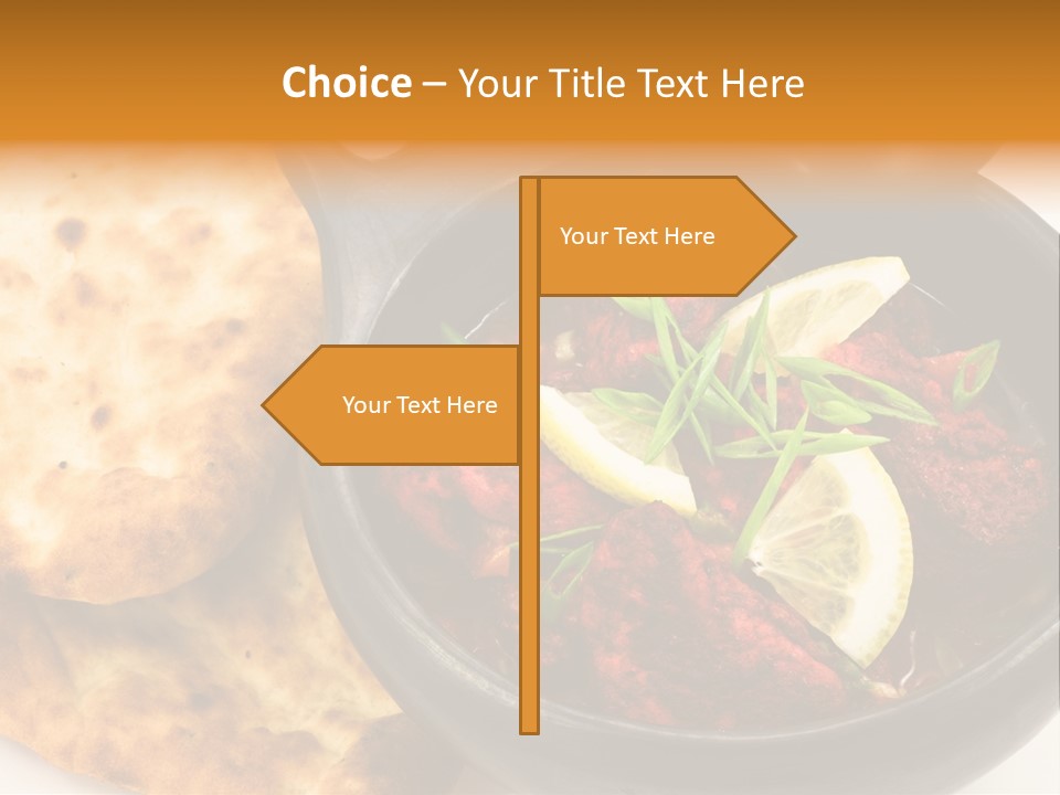 A Bowl Of Food With Bread On The Side PowerPoint Template