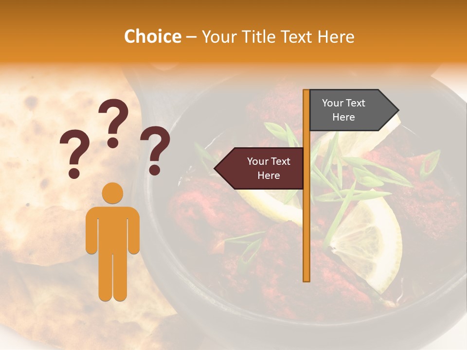 A Bowl Of Food With Bread On The Side PowerPoint Template