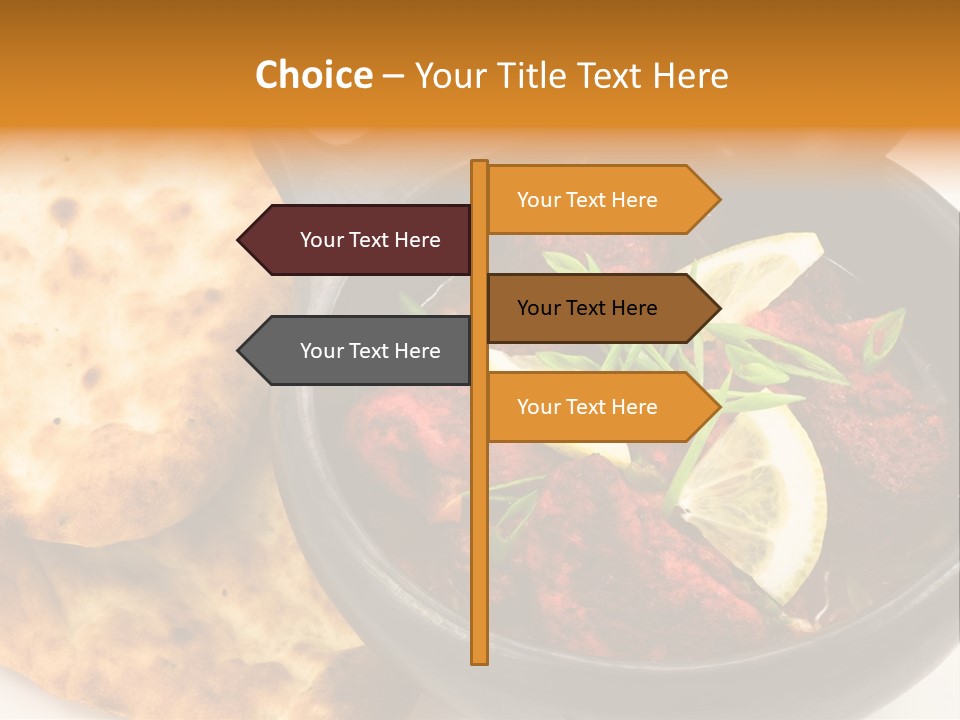 A Bowl Of Food With Bread On The Side PowerPoint Template