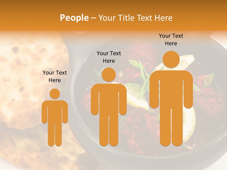 A Bowl Of Food With Bread On The Side PowerPoint Template