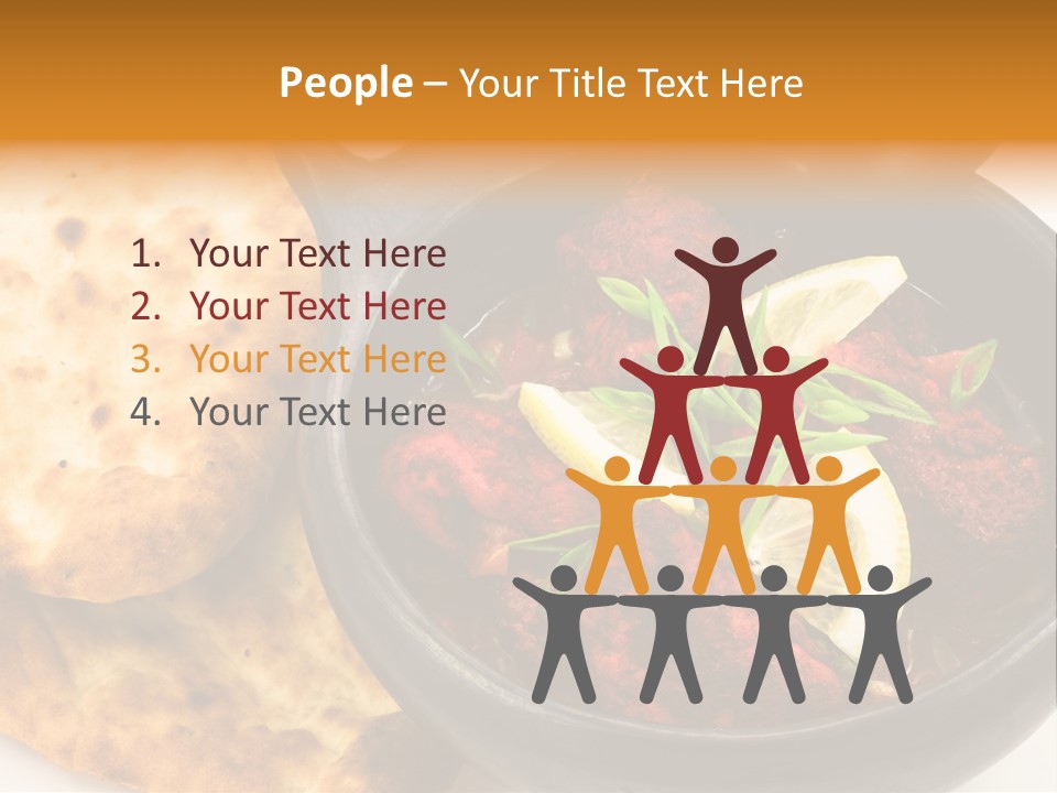 A Bowl Of Food With Bread On The Side PowerPoint Template