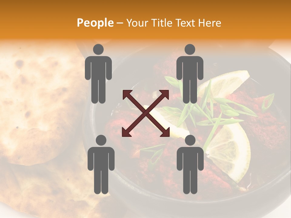 A Bowl Of Food With Bread On The Side PowerPoint Template