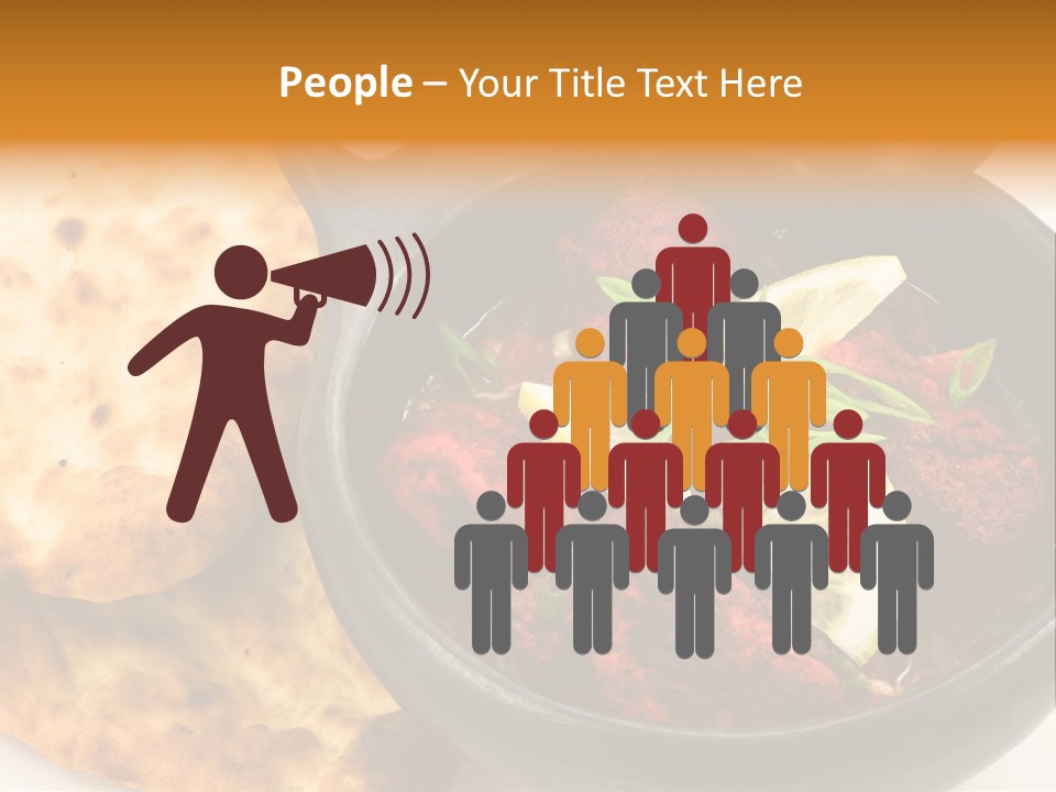 A Bowl Of Food With Bread On The Side PowerPoint Template