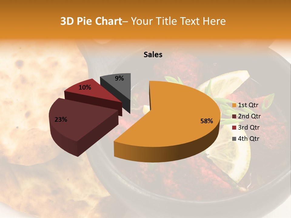 A Bowl Of Food With Bread On The Side PowerPoint Template