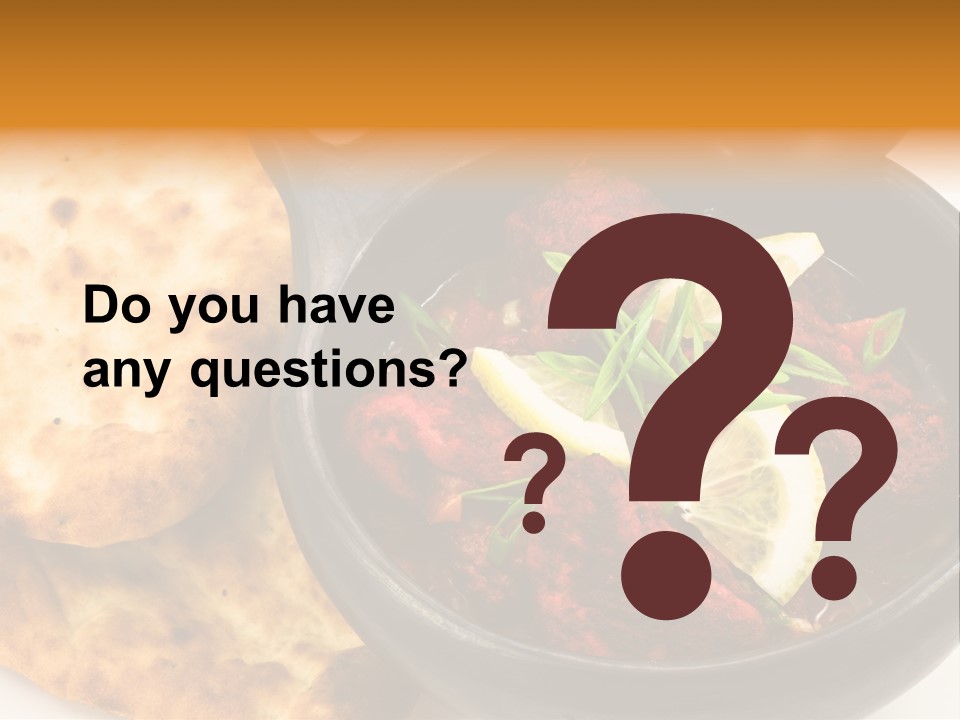 A Bowl Of Food With Bread On The Side PowerPoint Template