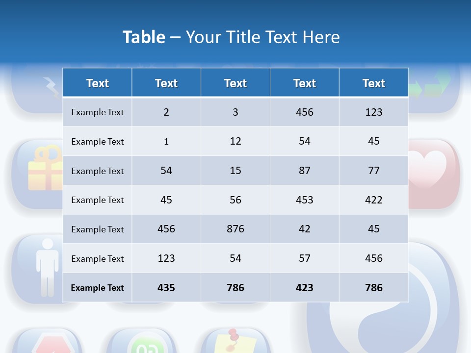 A Bunch Of Blue Buttons With A White Background PowerPoint Template