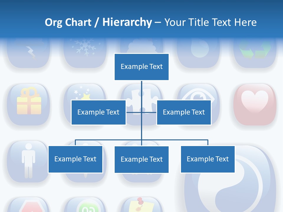 A Bunch Of Blue Buttons With A White Background PowerPoint Template