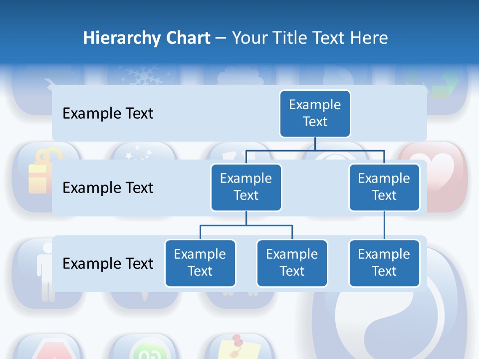 A Bunch Of Blue Buttons With A White Background PowerPoint Template