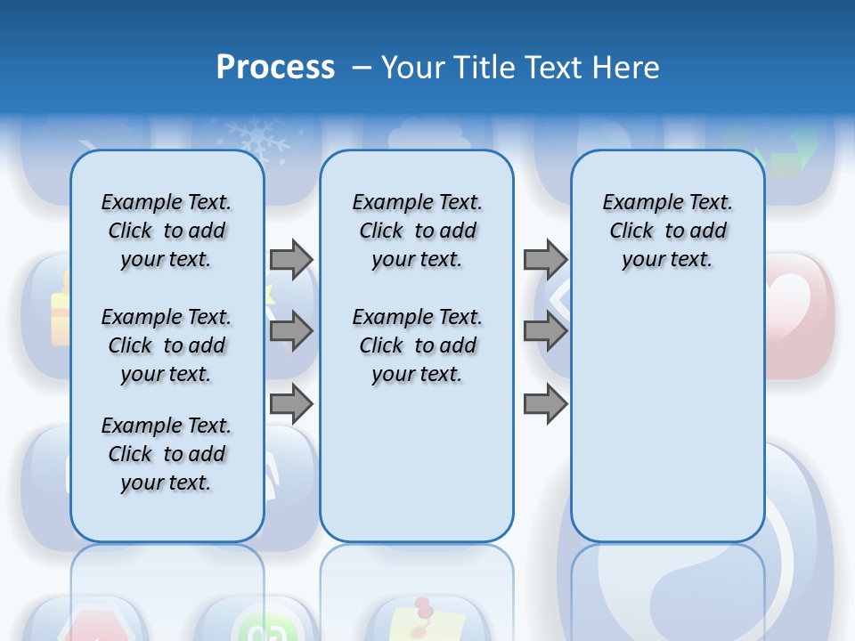 A Bunch Of Blue Buttons With A White Background PowerPoint Template