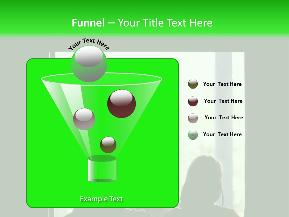 Three Girls Exit The Building On Exit Door. Exit Symbol PowerPoint Template