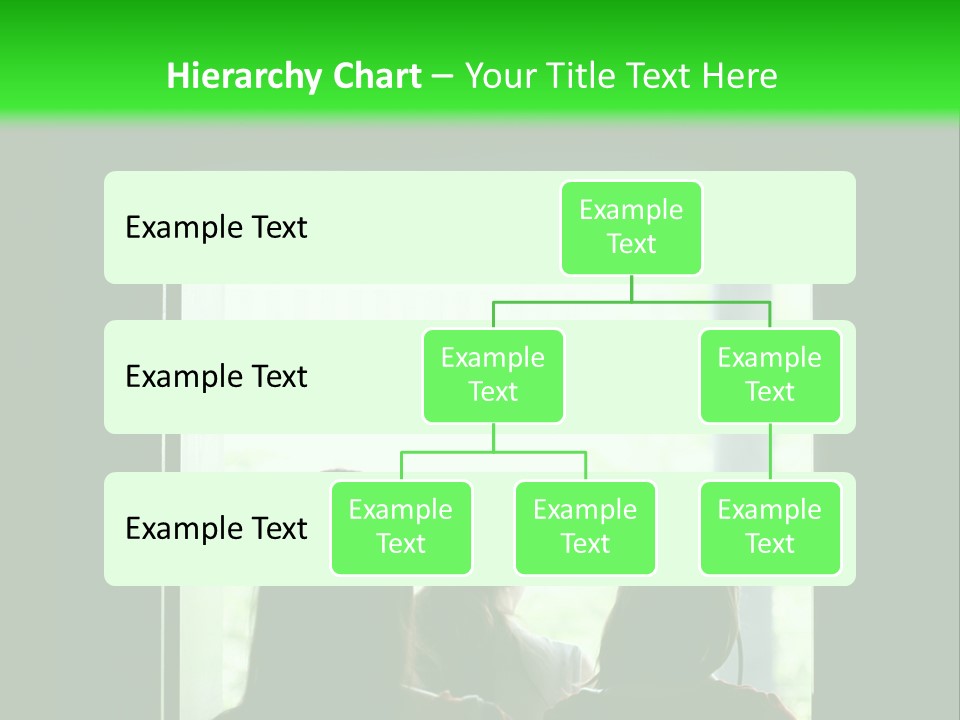 Three Girls Exit The Building On Exit Door. Exit Symbol PowerPoint Template