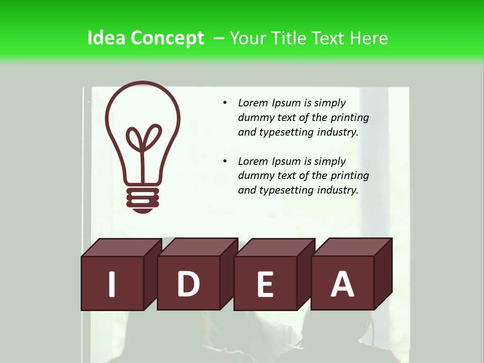 Three Girls Exit The Building On Exit Door. Exit Symbol PowerPoint Template