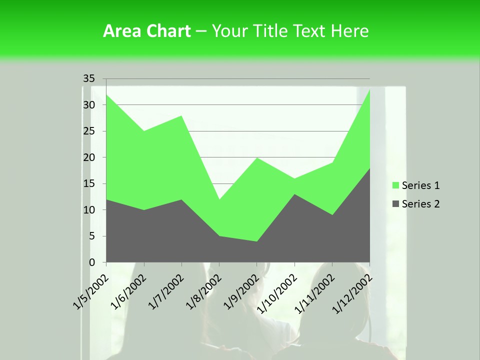Three Girls Exit The Building On Exit Door. Exit Symbol PowerPoint Template