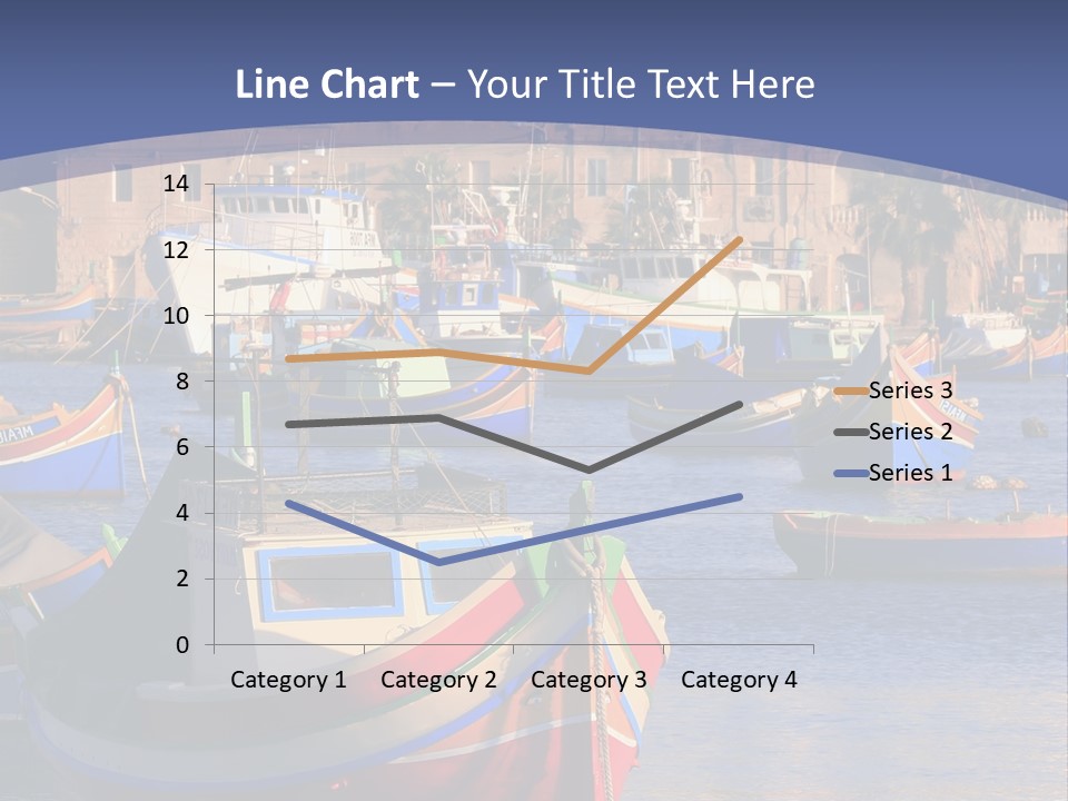 Colorful, Traditional Fishing Boats Against The Backdrop Of Marsaxlokk Village In The Mediterranean Island Of Malta. Copyspace At The Bottom And Top. See Portfolio For More. PowerPoint Template